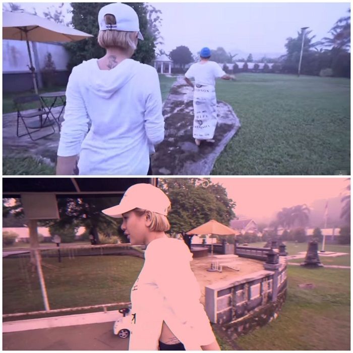 Halaman di rumah Pasha Ungu