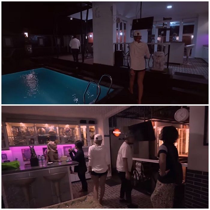 Kolam renang di hunian Pasha Ungu