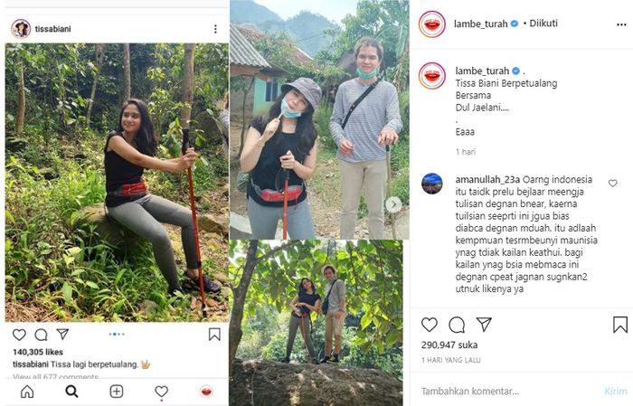 Tissa Biani dan Dul Jaelani panen restu dari netizen usai kepergok liburan bareng