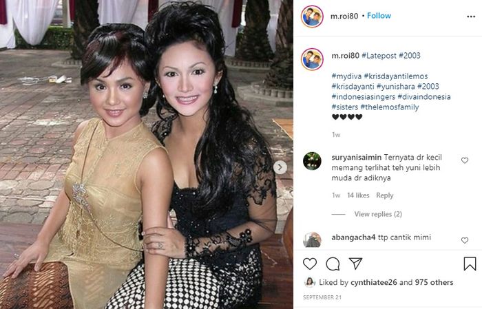 Potret lawas Krisdayanti dan Yuni Shara