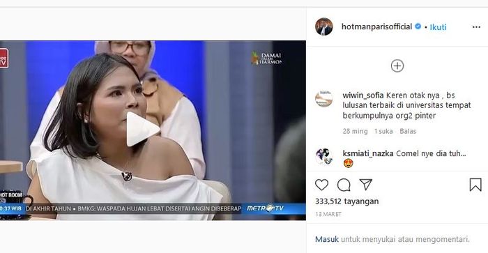 Postingan Hotman Paris
