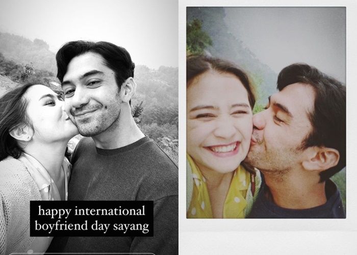 Seakan Tepis Isu Gay Reza Rahadian Kecup Manis Prilly Latuconsina Yang Menyebutnya Pacar Happy Boyfriend Day Mas Semua Halaman Grid Fame