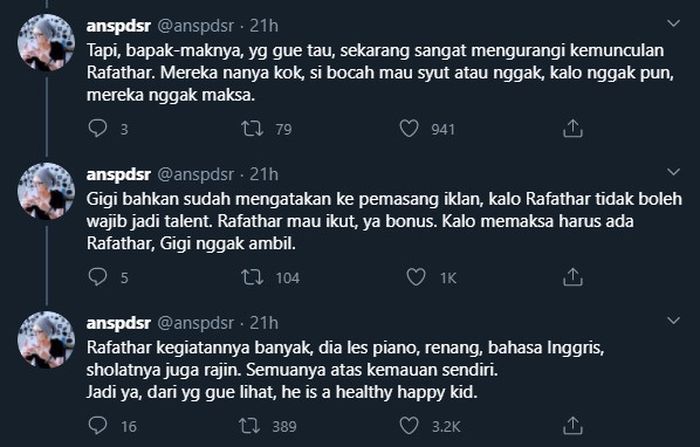 Cuitan soal Rafathar