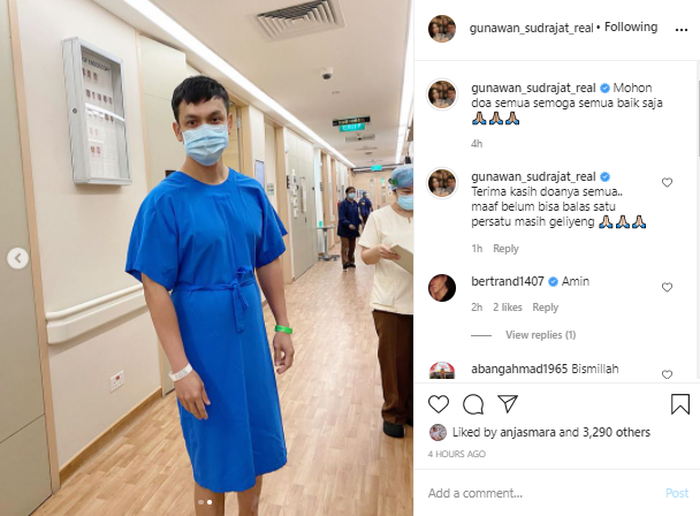 Gunawan Sudrajat mohon doa mau operasi