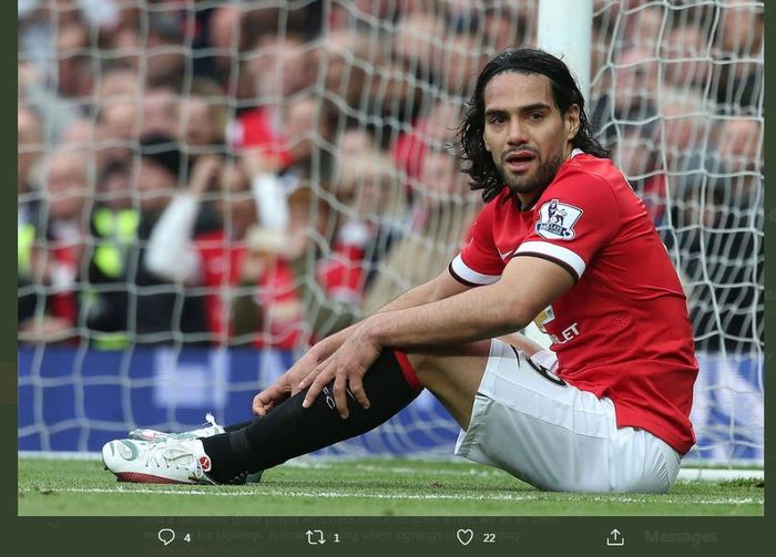 Radamel Falcao saat membela Manchester United.