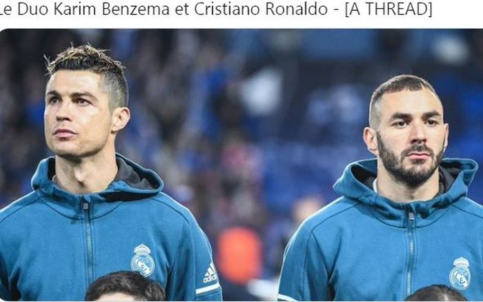 Cristiano Ronaldo dan Karim Benzema saat sama-sama berseragam Real Madrid.