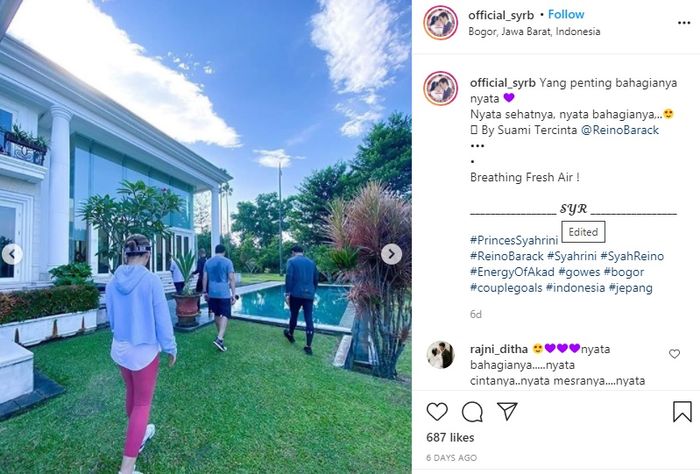 Penampakan bagian kolam renang villa