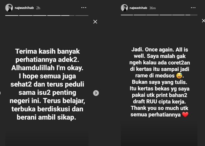 Unggahan Najwa Shihab