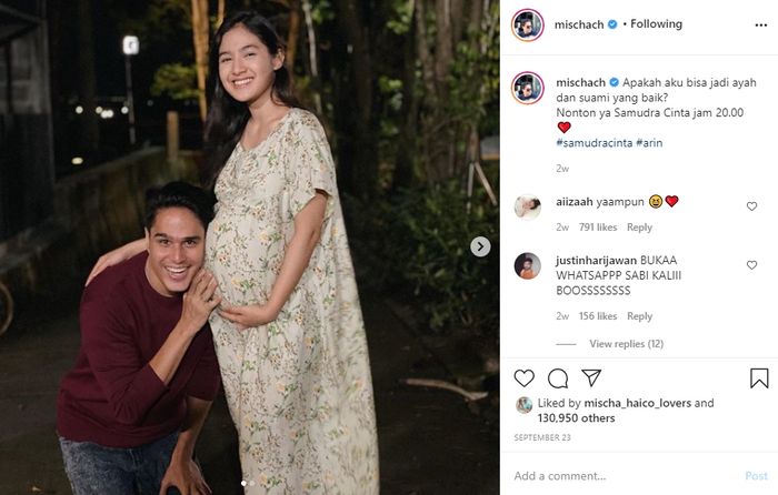 Foto kemesraan Mischa Chandrawinata dan Cut Syifa