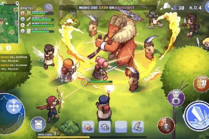 Ragnarok: Battle Academy gameplay illustration when killing enemies and other players