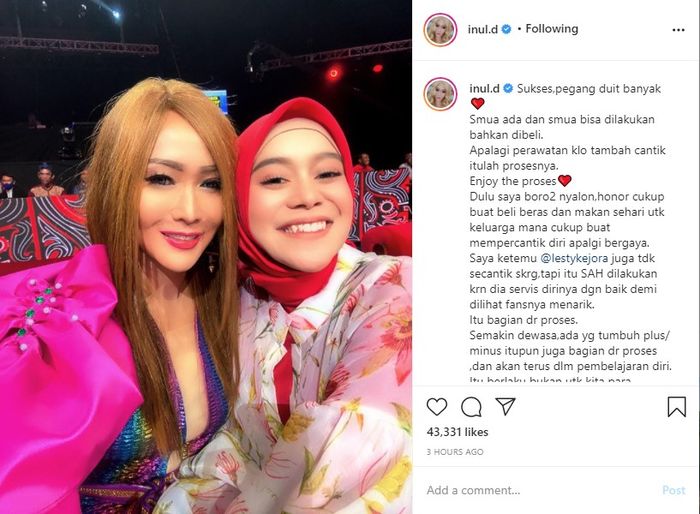 Unggahan Inul Daratista