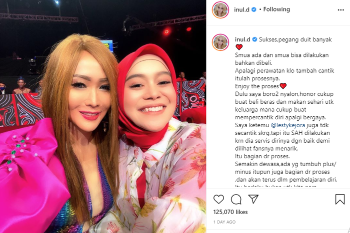 Unggahan Inul Daratista soal Lesty Kejora