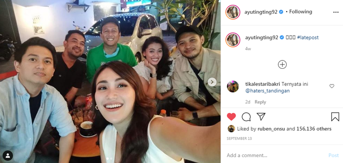 Potret kebersamaan Ayu Ting Ting dengan Adit Jayusman