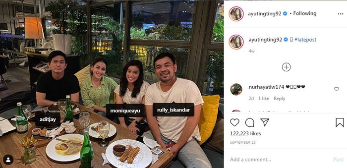 Potret Ayu Ting Ting dengan Adit Jayusman