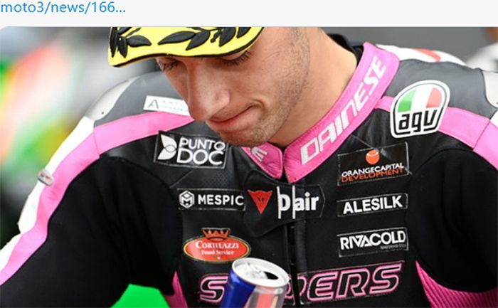 Pembalap tim Snipers Racing, Tony Arbolino, terpaksa absen dari seri balap Moto3 Aragon sebagai langkah antisipasi dari kasus Covid-19 yang melibatkannya.
