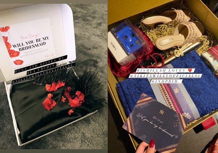 Bingkisan bridesmaid pernikahan Nikita Willy dan Indra Priawan