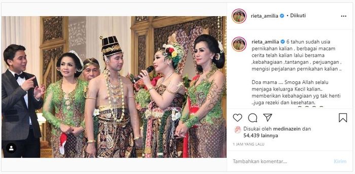 Doa tulus Rieta Amalia untuk rumah tangga Nagita Slavina dan Raffi Ahmad yang kini menginjak usia 6 tahun