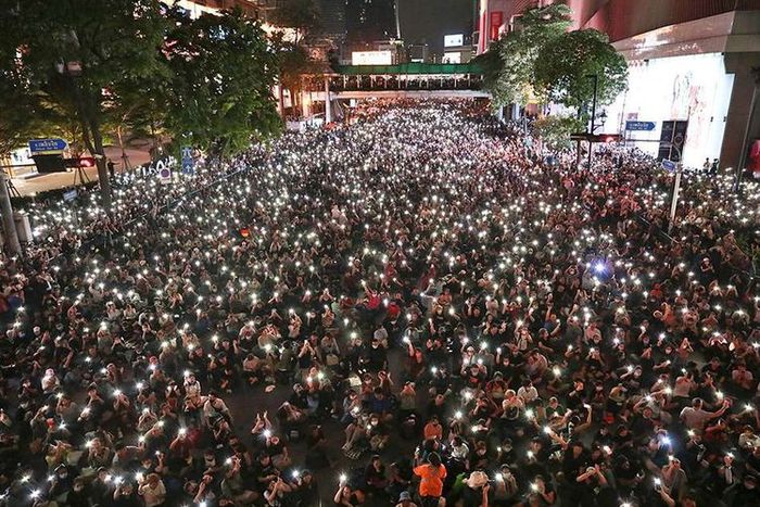 Massa demonstran di Thailand