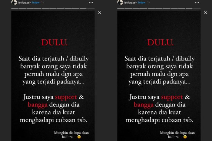 Unggahan Lutfi Agizal diduga balas cuitan Salshadilla Juwita sang mantan kekasih