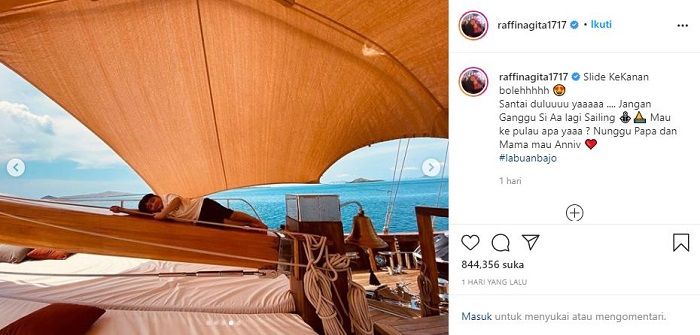 Raffi Ahmad dan Nagita Slavina rayakan wedding anniversary ke-6 naik yatch super mewah