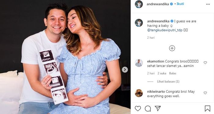 Andrew Andika akan segera dikaruniai kehadiran si buah hati dengan kehamilan Tengku.