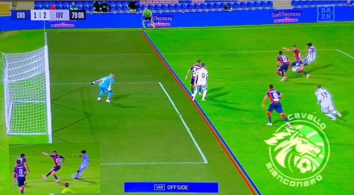 VAR menganulir gol karena Alvaro Morata offside dalam laga Crotone vs Juventus.