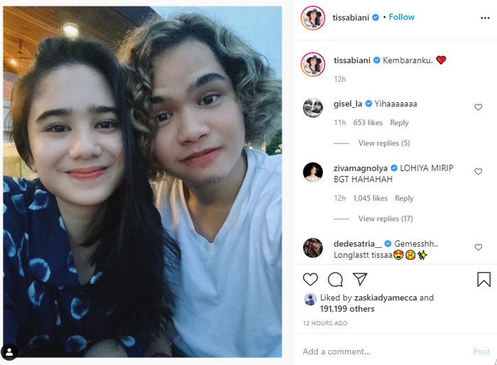 Foto Tissa Biani bersama Dul Jaelani