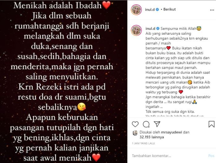 Unggahan Inul Daratista