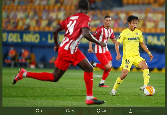 Takefusa Kubo tampil brilian dalam duel Villarreal vs Sivassport di Liga Europa.