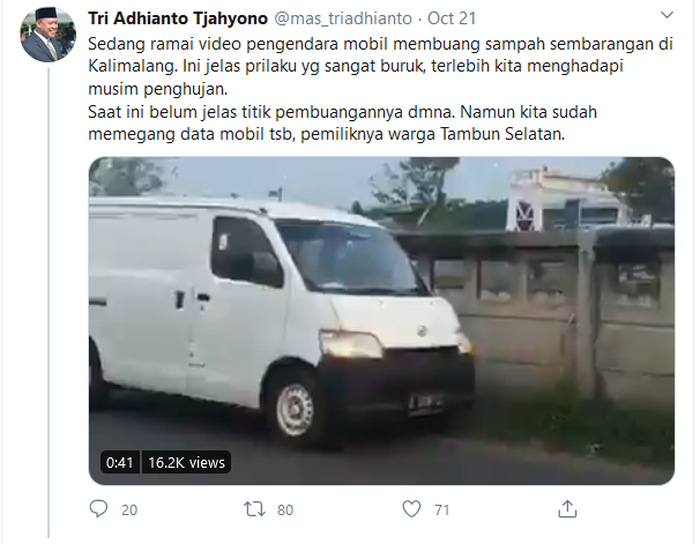 Sok-sokan Buang Sampah ke Kalimalang, Pelaku Akhirnya Akui Perbuatannya Pada Polisi Karena Takut Hal Ini - Semua Halaman - Fotokita