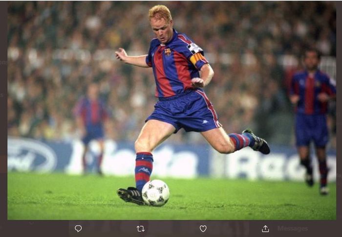 Ronald Koeman saat masih memperkuat Barcelona sebagai pemain.