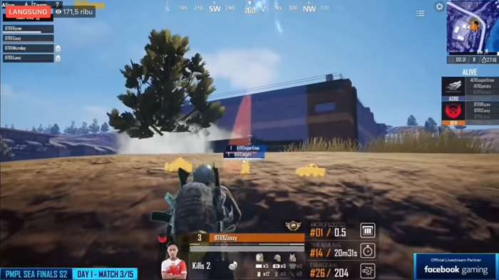BTR RA berhasil mengamankan chicken pertama di PMPL Sea Finals S2, Match 3 Day 1