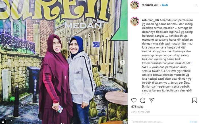Rohimah bertemu venti Figiantiinstagram