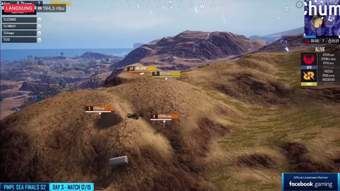 BTA RA kembali mengamankan chicken kedua di map Miramar, Match 2 Day 3.