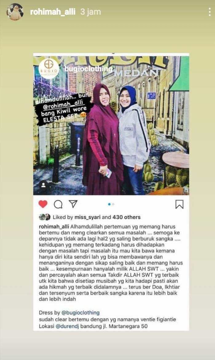 Unggahan <a href='https://palembang.tribunnews.com/tag/rochimah' title='Rochimah'>Rochimah</a> Alli.