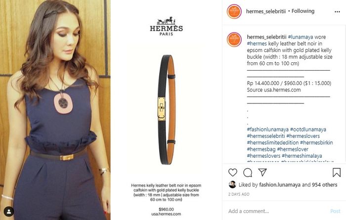 Luna Maya membuat netizen histeris saat melihat ikat pinggang mungilnya yang aduhai.