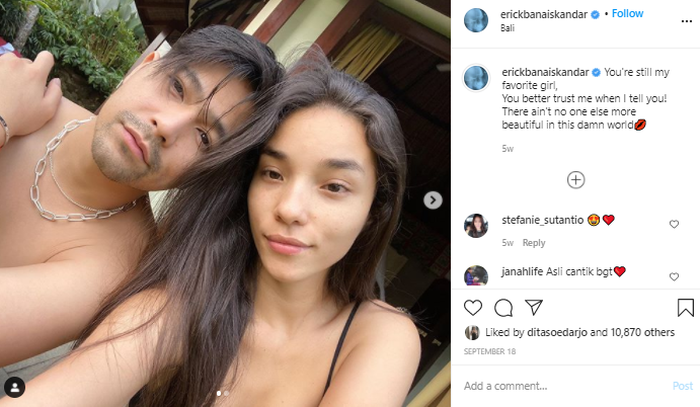 Erick Iskandar dan sang kekasih
