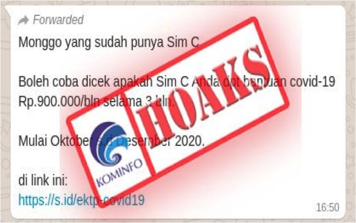 Beredar pesan berantai bantuan untuk pemilik SIM C