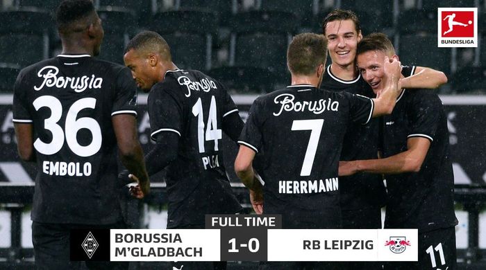 Borussia Moenchengladbach menekuk RB Leipzig dalam lanjutan Bundesliga, 31 Oktober 2020.