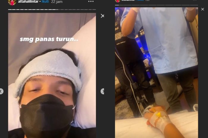 Atta Halilintar baru-baru ini terlihat terbaring lemah dengan selang infus
