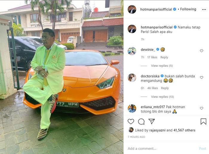 Postingan Hotman Paris