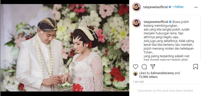 Tata Janeeta dan suami