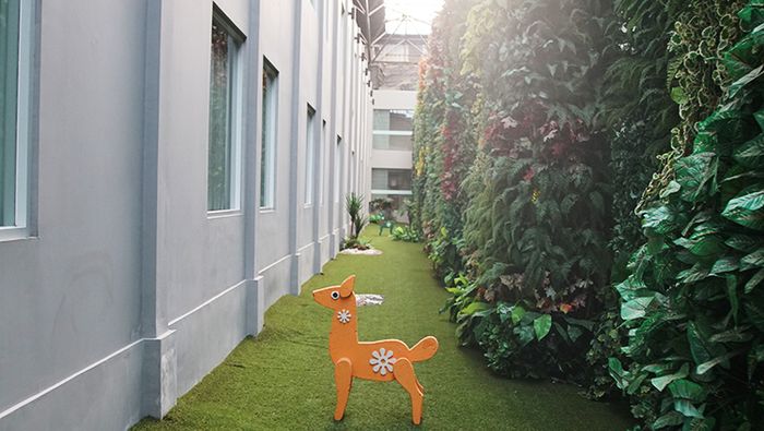 ibis Styles Mangga Dua Square's artificial garden that will be talked more later on in this article.
