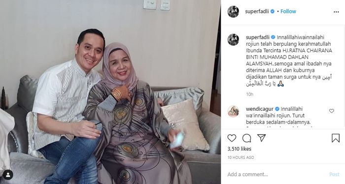Akhmad Fadli bersama mendiang sang ibunda