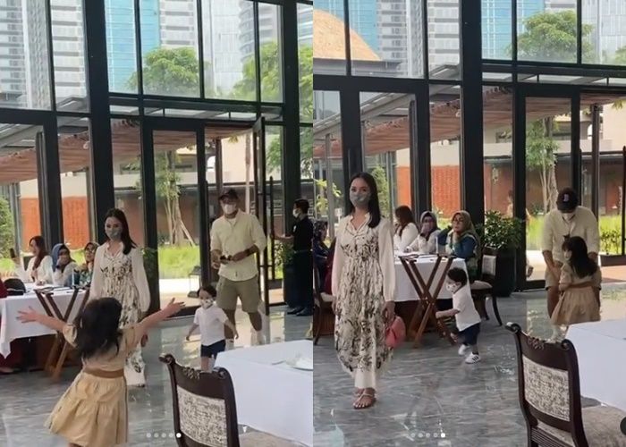 Momen anak Ririn Ekawati minta gendong Ibnu Jamil
