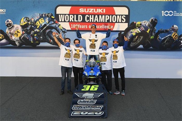Joan Mir juara dunia MotoGP 2020 jadi kado spesial 100 tahun Suzuki