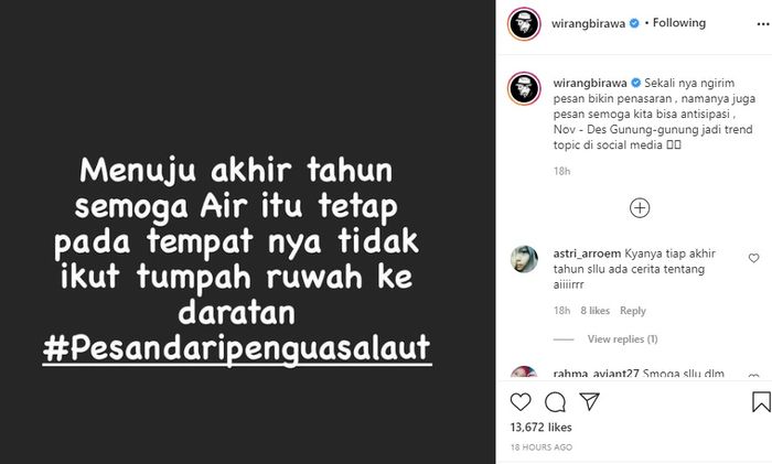 Ramalan Wirang soal bencana di akhir tahun