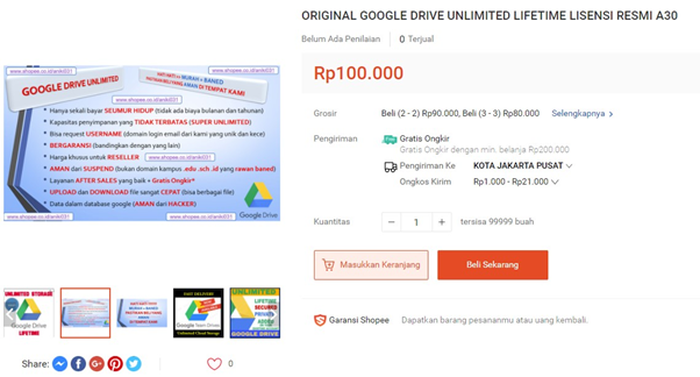 Ini Resiko Beli Layanan Google Drive Unlimited Di E Commerce Semua Halaman Info Komputer
