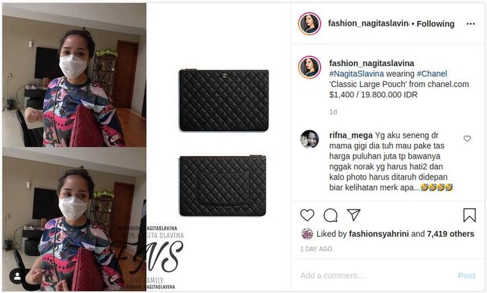 Cuek kempit pouch seharga RP 20 juta di ketiaknya, <a href='https://kupang.tribunnews.com/tag/nagita-slavina' title='Nagita Slavina'>Nagita Slavina</a> bikin netizen ngelus dada
