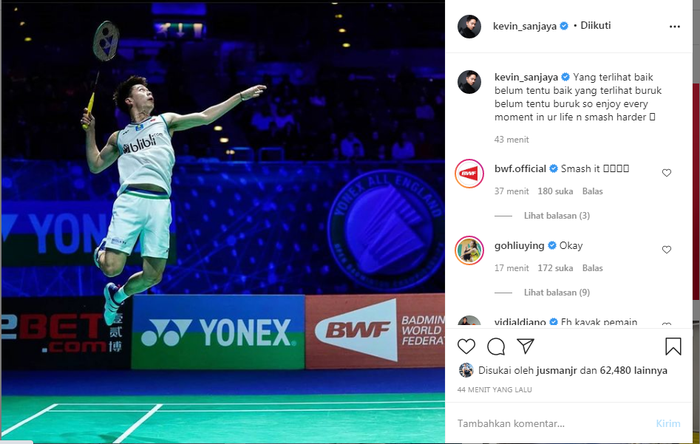 Lihat Quote Bijak Kevin Sanjaya Dewi Bulu Tangkis Malaysia Komentar Begini Semua Halaman Bolastylo Bolasport Com
